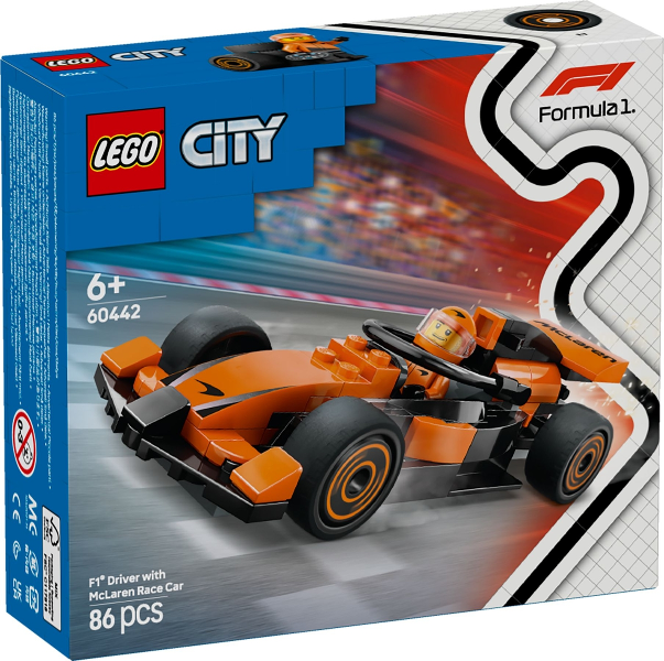 LEGO 60442 Driver with McLaren Race Car box