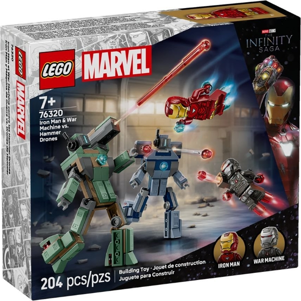 LEGO 76320 Iron Man & War Machine vs. Hammer Drones box