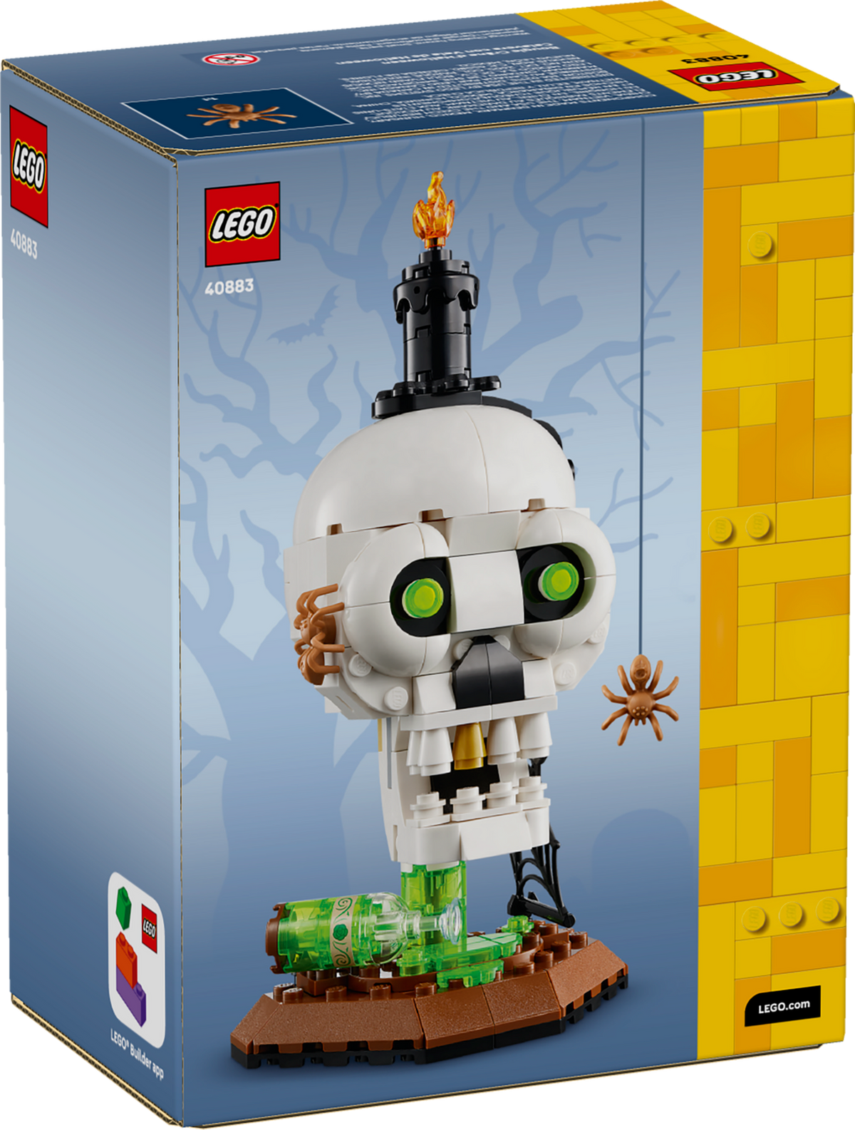 LEGO 40883 Halloween Skull Candle – box back