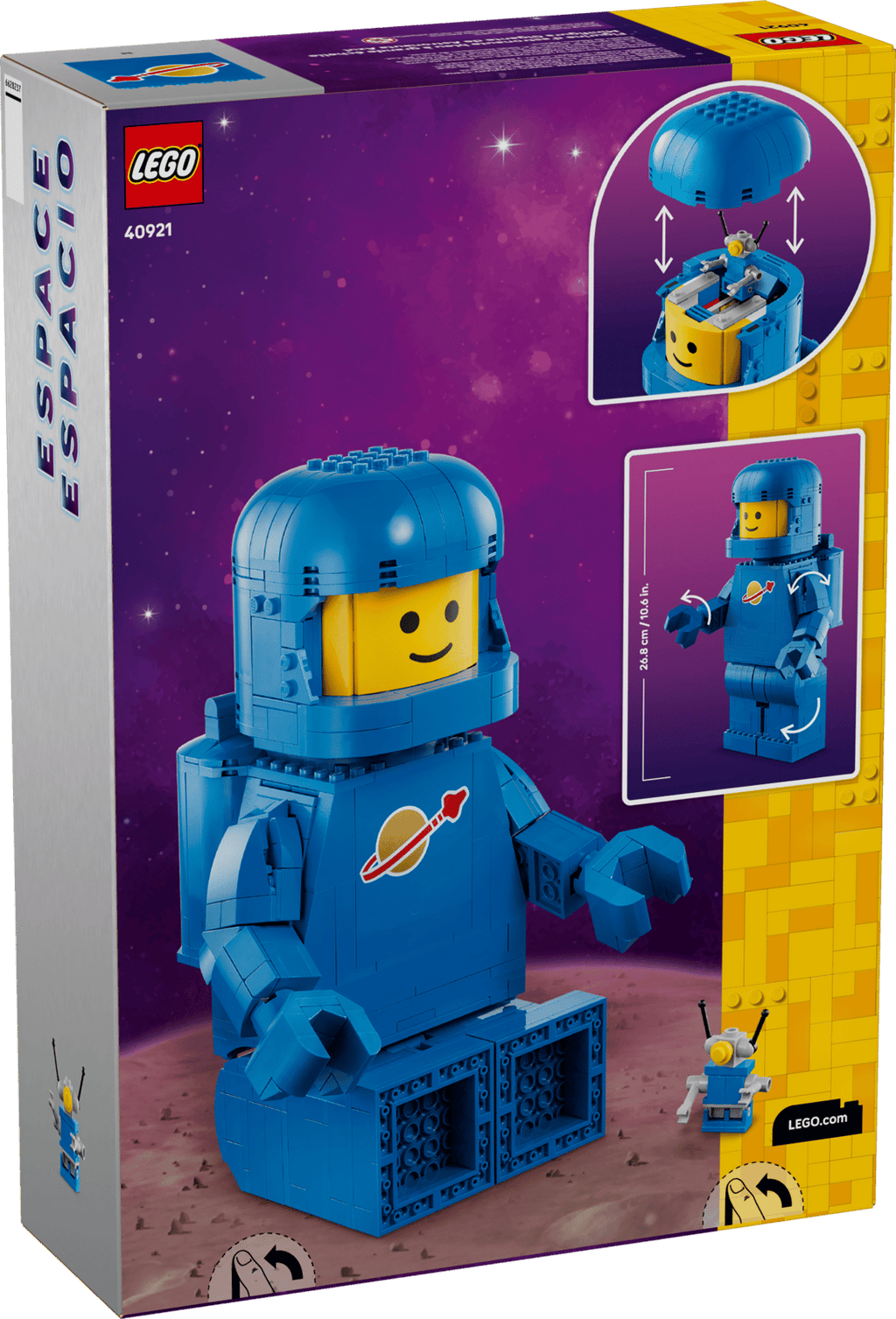 LEGO 40921 Up-Scaled Blue Astronaut Minifigure – box back