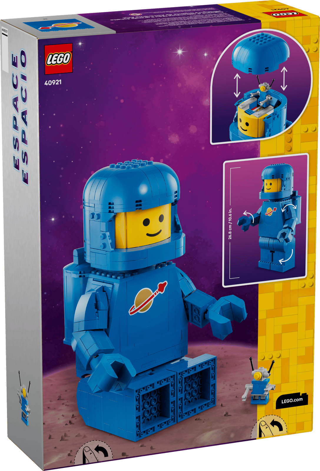 LEGO 40921 Up-Scaled Blue Astronaut Minifigure – box back