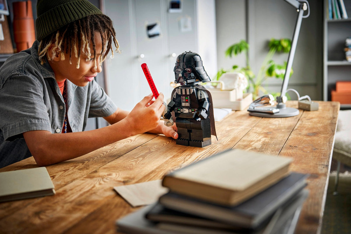 LEGO 75461 Up-Scaled Darth Vader Minifigure – on display