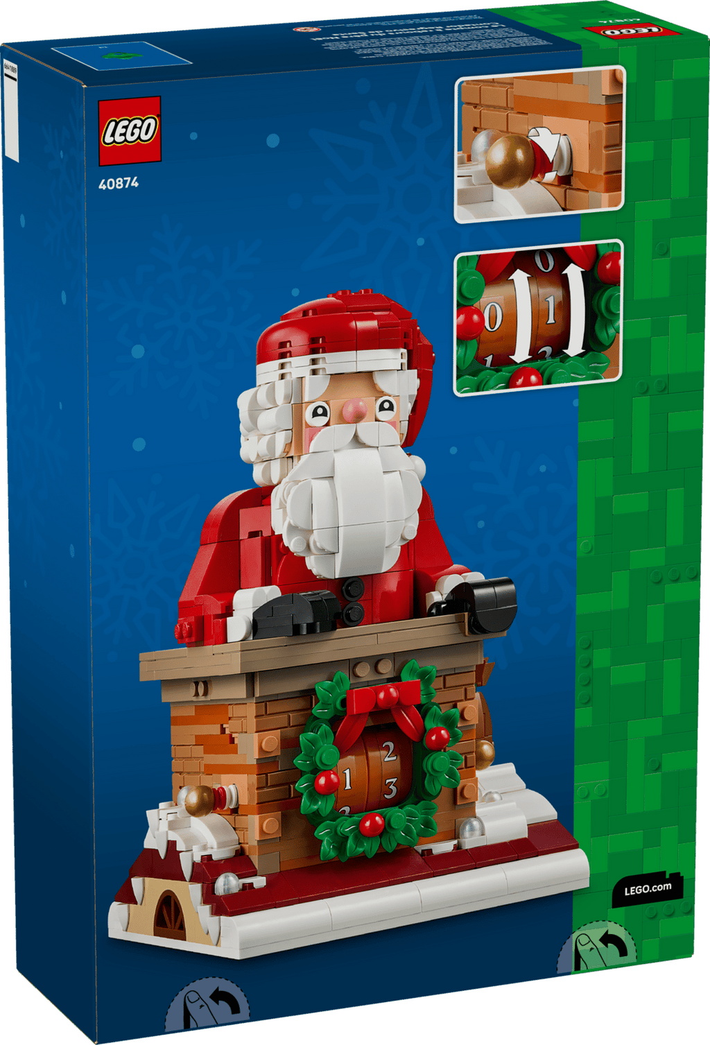 LEGO 40874 Santa's Holiday Countdown – box back