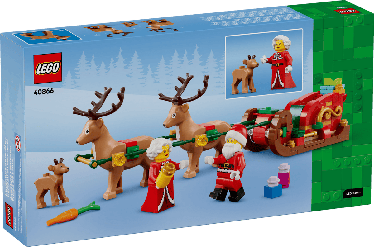 LEGO 40866 Santa's Holiday Sleigh Adventure – box back