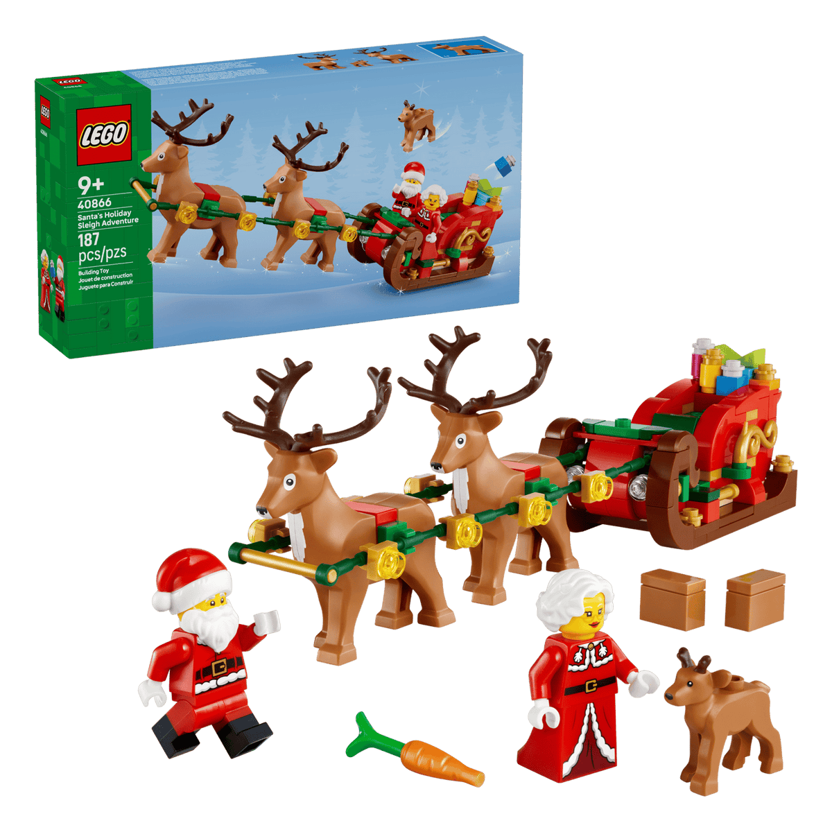 LEGO 40866 Santa's Holiday Sleigh Adventure – box front