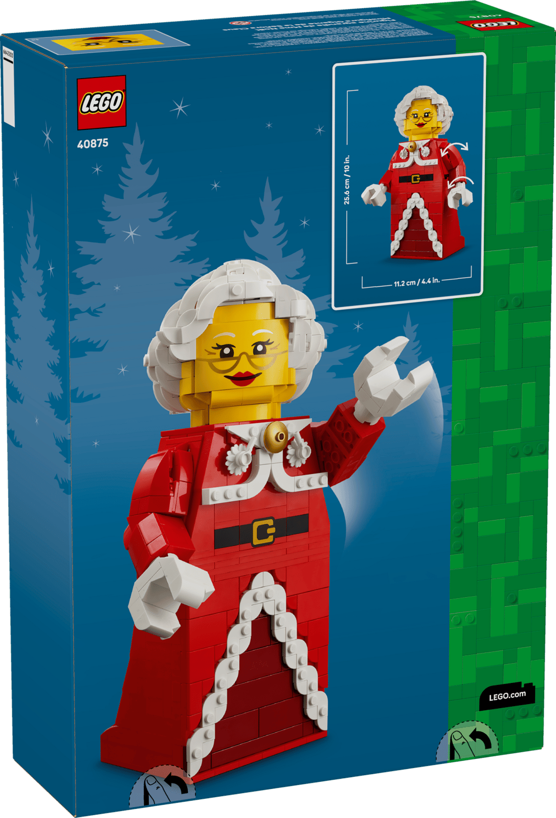 LEGO 40875 Up-Scaled Mrs. Claus Minifigure – box back